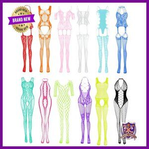 Sexy Fishnet Bodysuit Lingerie Set Free Size Nightwear